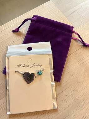 Personalized Heart Initial 'G' Bracelet with Aqua Blue Crystal Birthstone